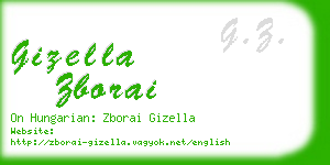 gizella zborai business card